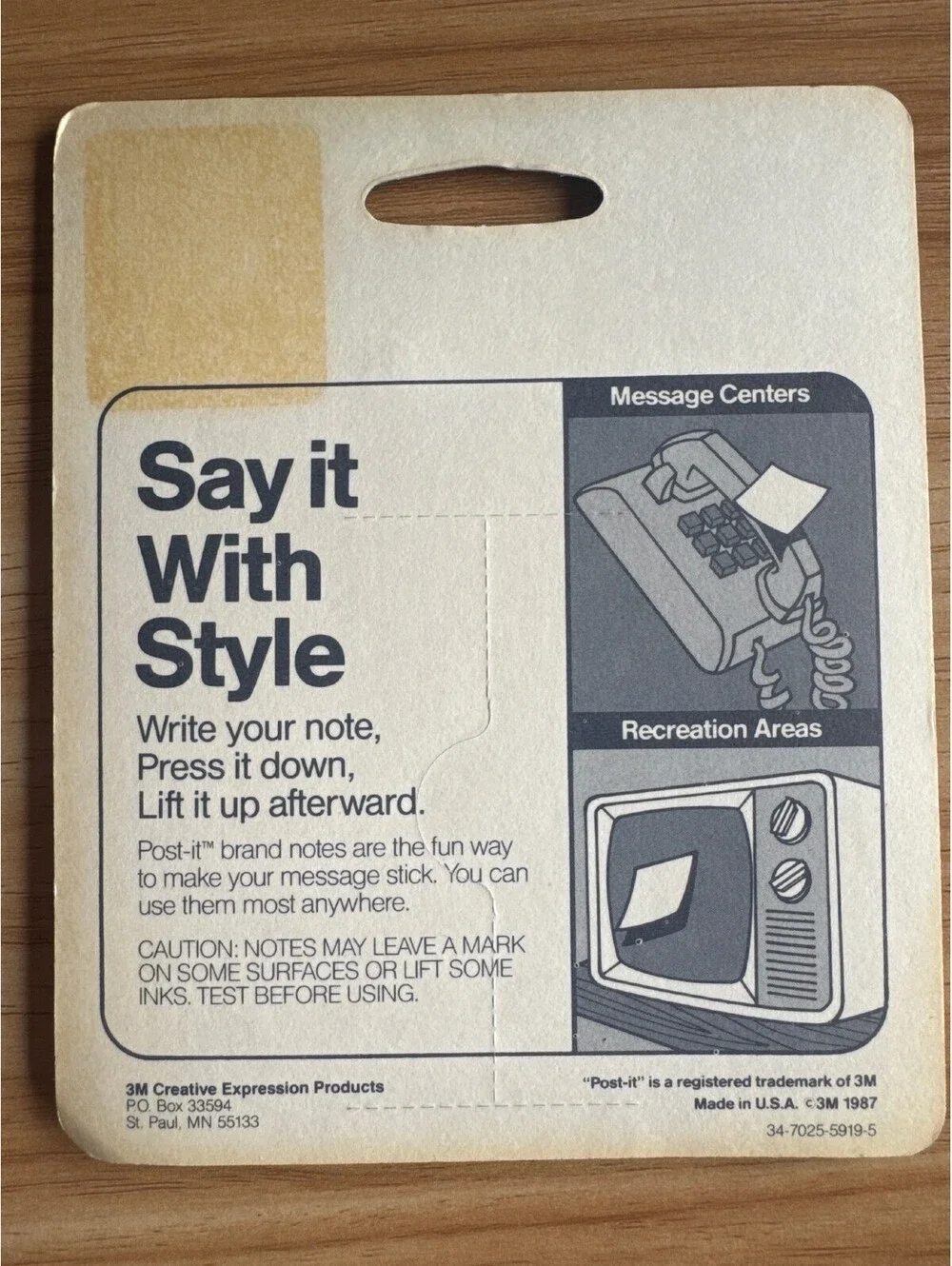Vintage 1986 3M Post-it Guess What Hit The Fan Note Pad NOS